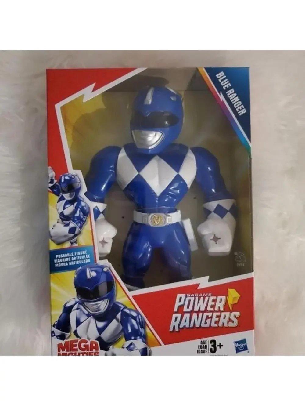 #39 New Playskool Heroes Mega Mighties Blue Ranger 10” Figure